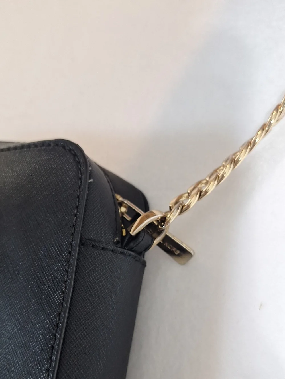 Michael Kors Black Crossbody Bag with Gold Hardware